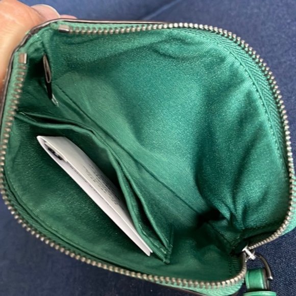 Coach Mystical Floral Corner Zip Wristlet Green Multi - Picture 3 of 13